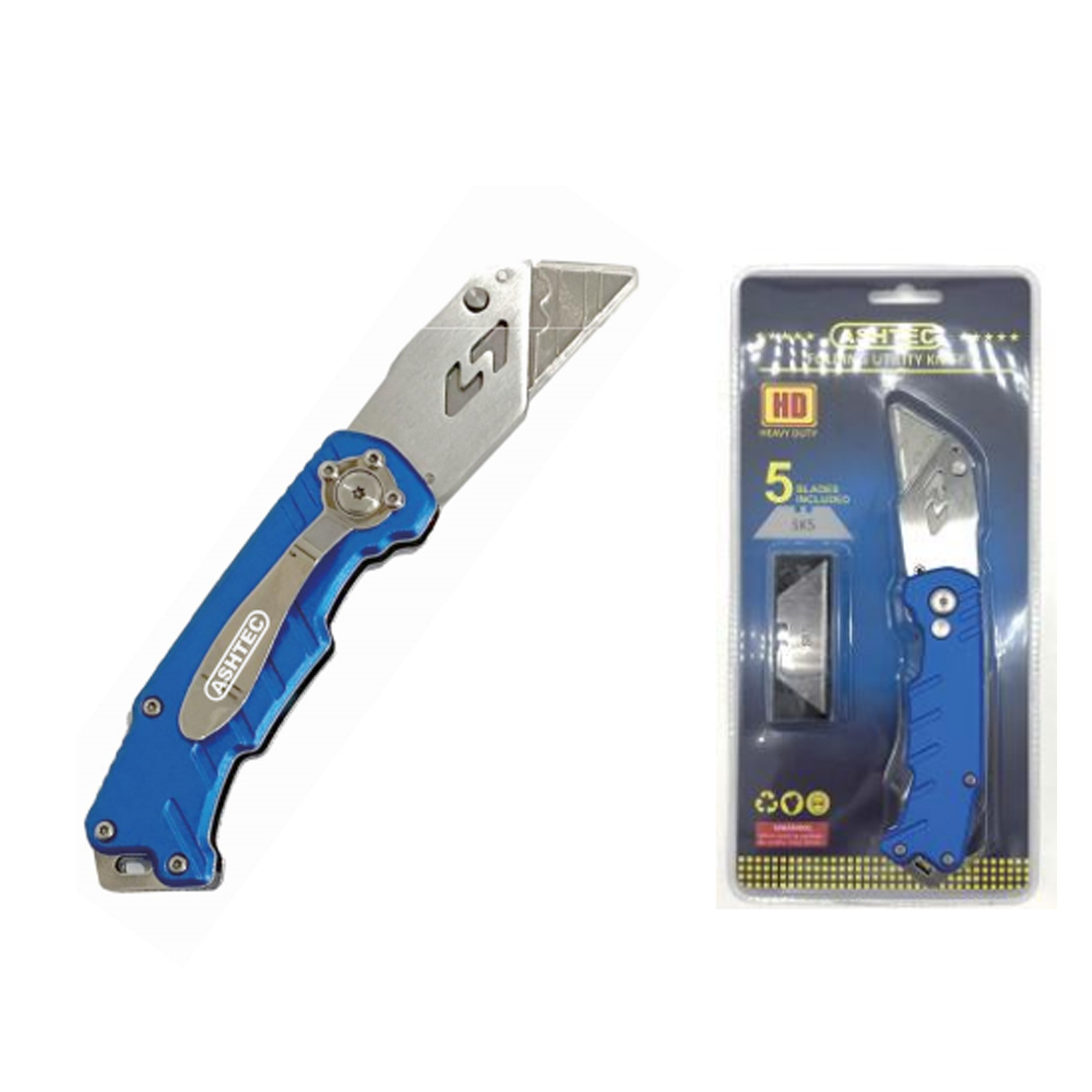 Heavy Duty Stainless Steel Folding Utility Knife