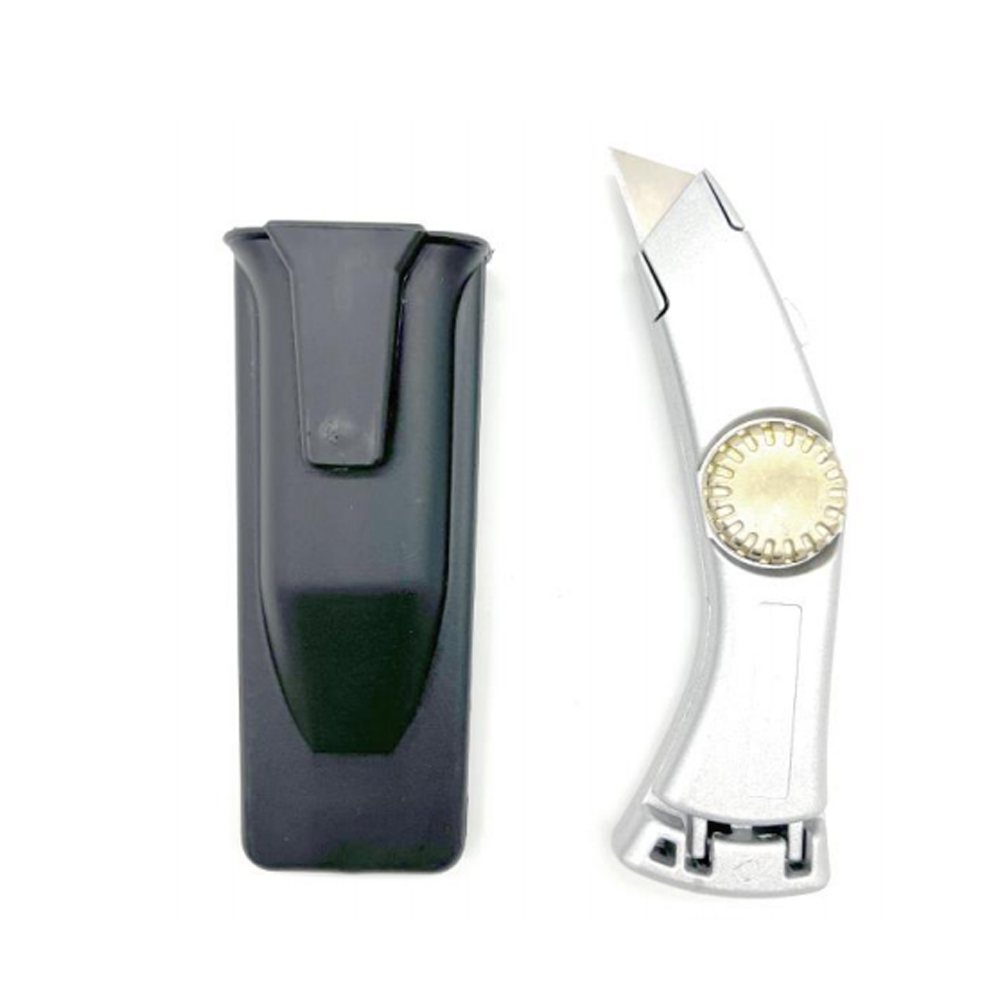 Retractable Blade Utility Knife With Compact Holster
