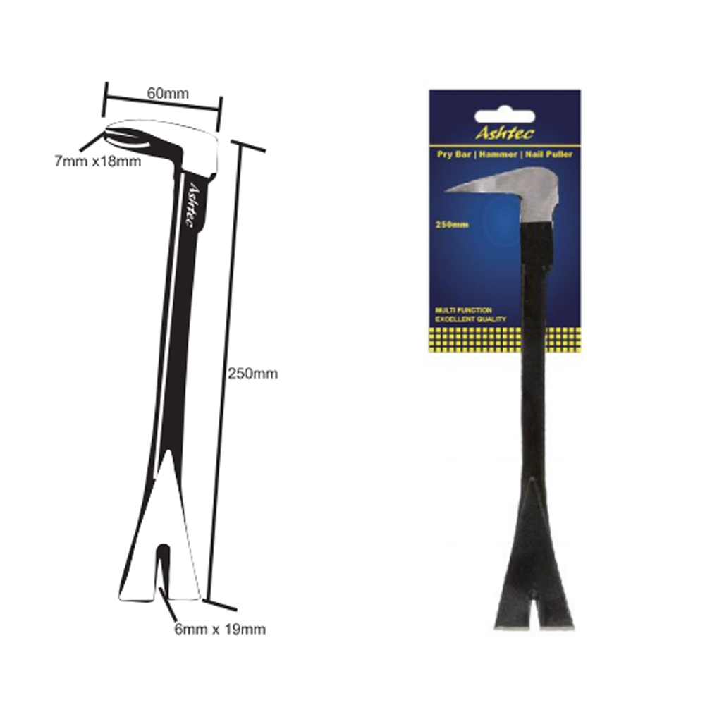 250mm Pry Bar with Nail Puller